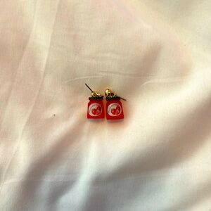 Strawberry jam earrings homemade